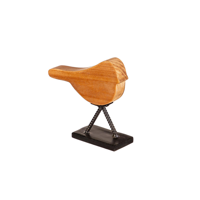 Wood and Metal Bird Table Décor Set,8taw643