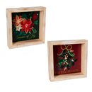 6" Wood Square Tabletop Sign, Season of Joy/Tis the Season,8taw662