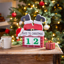 Heartfelt Cheer Table Décor Santa in Chimney Christmas Countdown Wood, 10"H