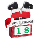 Heartfelt Cheer Table Décor Santa in Chimney Christmas Countdown Wood, 10"H