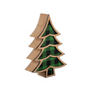 Winter Grove Table Décor Buffalo Check Tree Wood, CDU, 5"H