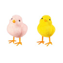 Hop Into Spring Table Decor Fuzzy Chick, 4.5", Asst of 2, CDU