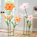 Peony Flowers and Butterfly Paper Artificial Decor, Asst, 55"H