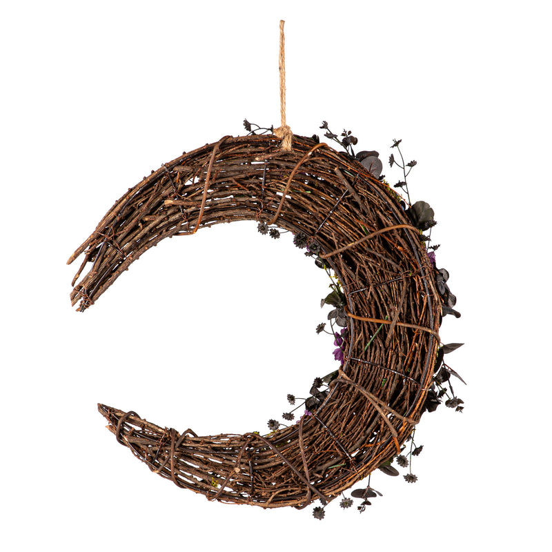 Rattan Moon Wall Hanger,8wr338