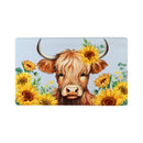 Harvest Blossom Highland Cow and Sunflowers Anti-Fatigue Mat, 30"x18"