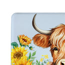 Harvest Blossom Highland Cow and Sunflowers Anti-Fatigue Mat, 30"x18"