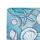 Blue Coastal Shells Anti-Fatigue Mat, Sea Illustration, 30"x18"