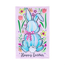 Happy Easter Bunny With Bow Applique Flag House