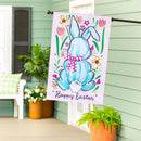 Happy Easter Bunny With Bow Applique Flag House