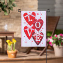 Love Hearts Applique Flag Garden