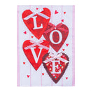 Love Hearts Applique Flag Garden