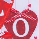 Love Hearts Applique Flag Garden