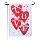 Love Hearts Applique Flag Garden