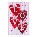Love Hearts Applique Flag House