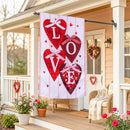 Love Hearts Applique Flag House