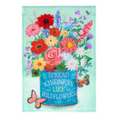 Cottage Garden Floral Kindness Applique Flag Garden