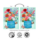 Cottage Garden Floral Kindness Applique Flag Garden
