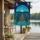 Lake Life No Salty Beaches Here! Applique Flag House
