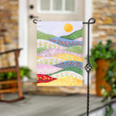 Hillside Pasture Valleys Applique Flag Garden