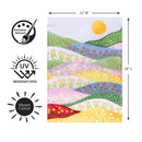 Hillside Pasture Valleys Applique Flag Garden