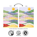 Hillside Pasture Valleys Applique Flag Garden