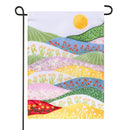 Hillside Pasture Valleys Applique Flag Garden
