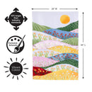 Hillside Pasture Valleys Applique Flag House