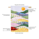 Hillside Pasture Valleys Applique Flag House