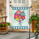 Homespun Bouquet Applique Flag Garden