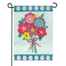 Homespun Bouquet Applique Flag Garden