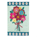 Homespun Bouquet Applique Flag House