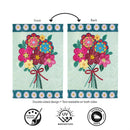Homespun Bouquet Applique Flag House
