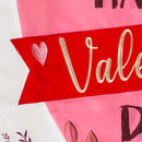 Happy Valentine's Day Heart and Floral Applique Garden Flag