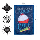 Every Day's A Good Catch Applique Flag House