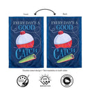 Every Day's A Good Catch Applique Flag House