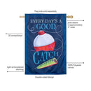 Every Day's A Good Catch Applique Flag House