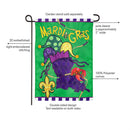 Mardi Gras Time Applique Flag Garden