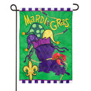 Mardi Gras Time Applique Flag Garden