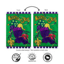 Mardi Gras Time Applique Flag House