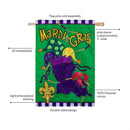 Mardi Gras Time Applique Flag House