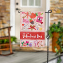 Valentine's Day Icons Applique Flag Garden