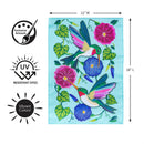 Hummingbird & Morning Glories Applique Flag Garden