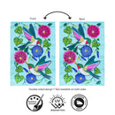 Hummingbird & Morning Glories Applique Flag Garden