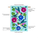 Hummingbird & Morning Glories Applique Flag House