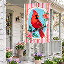 Cardinal BlossomsApplique Flag House