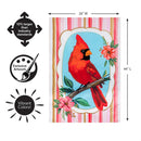 Cardinal BlossomsApplique Flag House