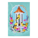 Goldfinch Feeder Applique Flag House