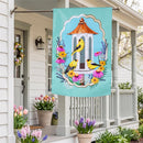 Goldfinch Feeder Applique Flag House