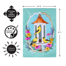 Goldfinch Feeder Applique Flag House