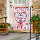 Happy Valentine's Day Bows Applique Flag Garden